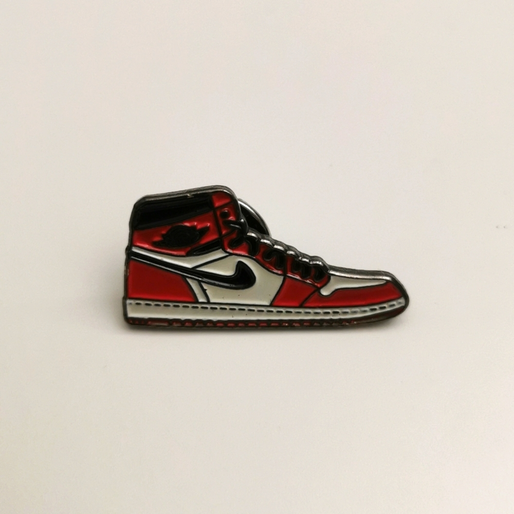 Nike Brooch Mini Air Jordan Shoes Miniature Pin in Red - Picture 3 of 7